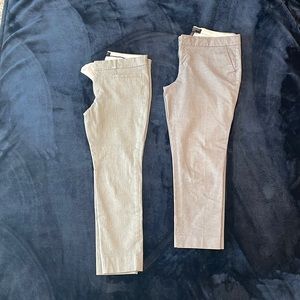 Lot of two pairs of grey Banana Republic women’s pants, size 4p